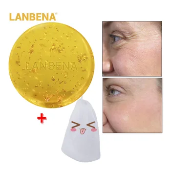 

LANBENA 24K Gold Handmade Soap Anti-Aging Seaweed Deep Cleansing Moisturizing Nourishing Whitening Anti-Wrinkle Beauty Face Care