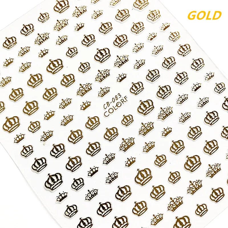 

Newest 3d nail art sticker CB SMILE series gold silver black white 3d decals Tool DIY nail decoration accessories supplier