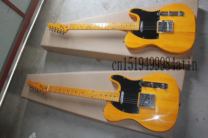 

Free shipping New style Yellow telecaster electric guitar in stock 6 strings guitar In Stock