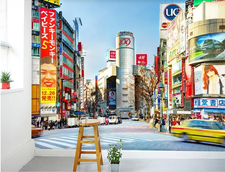 Custom 3d Mural Japanese Tokyo City Street Wallpaper Cafe Leisure Bar Restaurant Bedroom Theme Hotel Sofa Wallpaper Mural 3d Mural Wallpaper Muralstreet Wallpaper Aliexpress