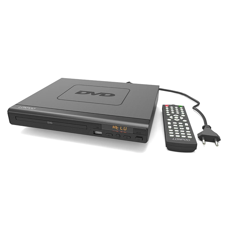 LONPOO портативный DVD плеер регион Бесплатная RCA USB дешевые Multi язык DIVX MPEG4 CD RW MP3