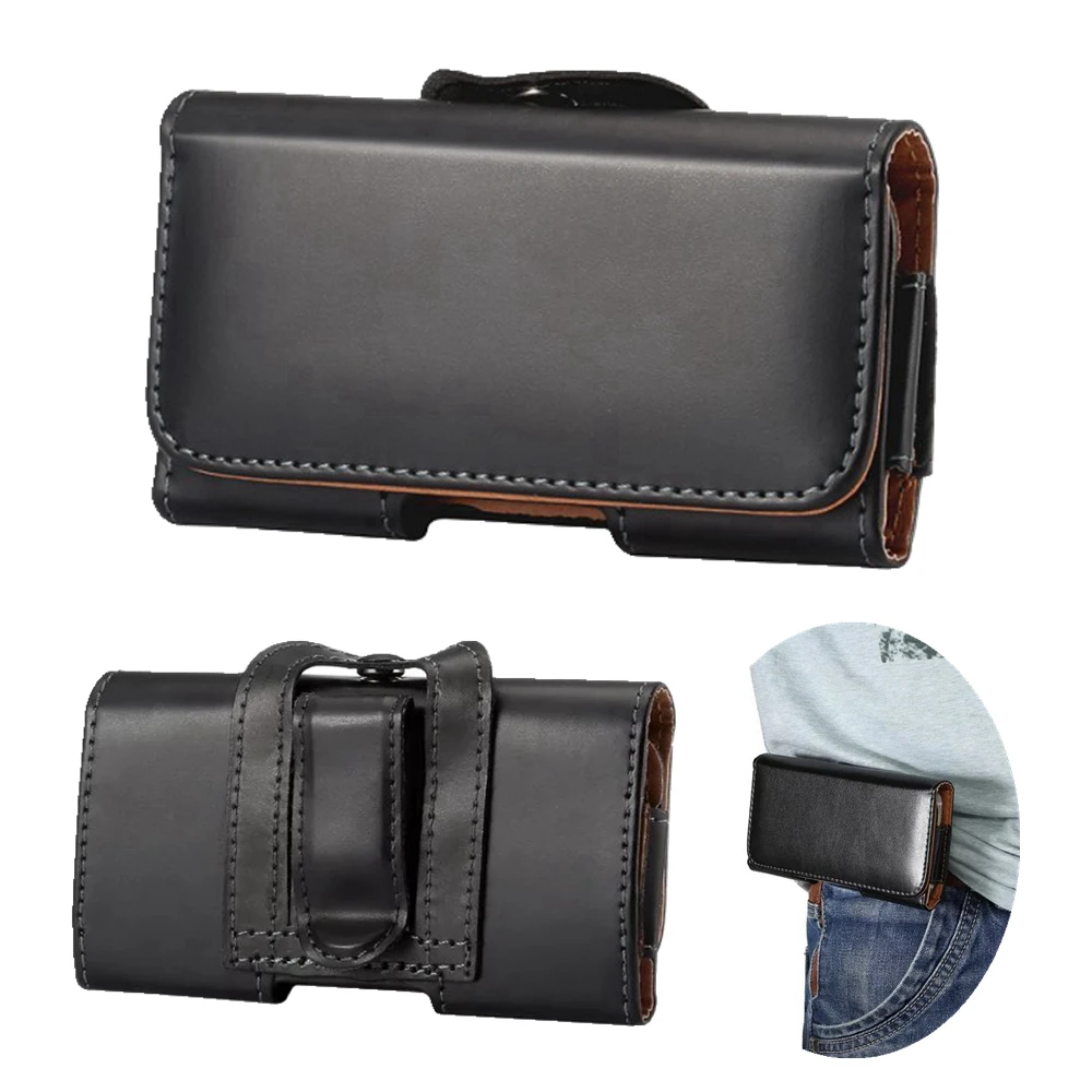 

Universal Pouch Leather Case For Huawei Nova 3i 3 Honor 8C 7A 7C 7X 10 9 Lite P20 P30 Waist Bag Magnetic holster Belt Clip Cover
