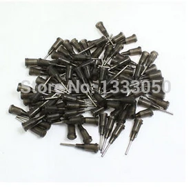 

100pcs Industrial 0 95mm Inner Dia Tips 16g Dispensing Needles Clear Black