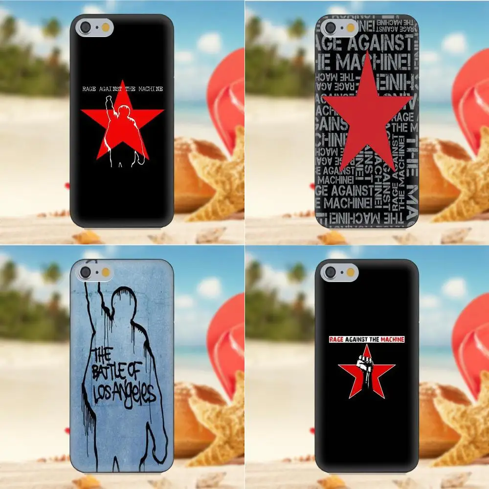 Best Soft Чехлы Для iPhone 5C 4S 5S SE 6 S 7 Плюс 8 Х Galaxy Note 5 S9 + Grand Core Prime Альфа Rage Against The Machine |