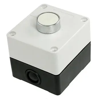 

AC 240V 3A Normally Open White Momentary Flat Pushbutton Switch Station