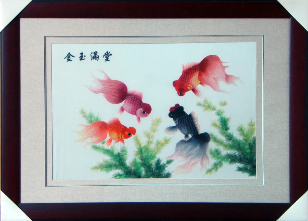 

Feast auspiciousness embroidery sided embroidery gifts home decoration Suzhou Embroidery Silk Road town of Lake florid