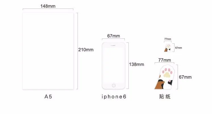 Симпатичные Мяу Кошка Лапой блокнот Тетрадь Блокнот самоклеящиеся заметки Закладки рекламных подарков Канцтовары