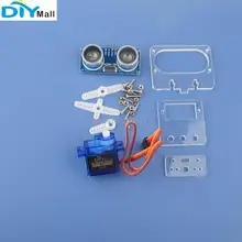 HC-SR04 Ultrasonic Distance Sensor Distance Detection Module + DIYmall 9G 180 Degree Servo + Mounting Servo Bracket Holder