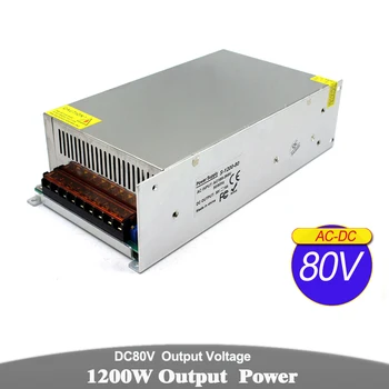 

Single Output 80V 15A 1200W Switch power supply DC Driver Transformer 110V 220V AC DC80V SMPS For Industrial Equipment Machinery