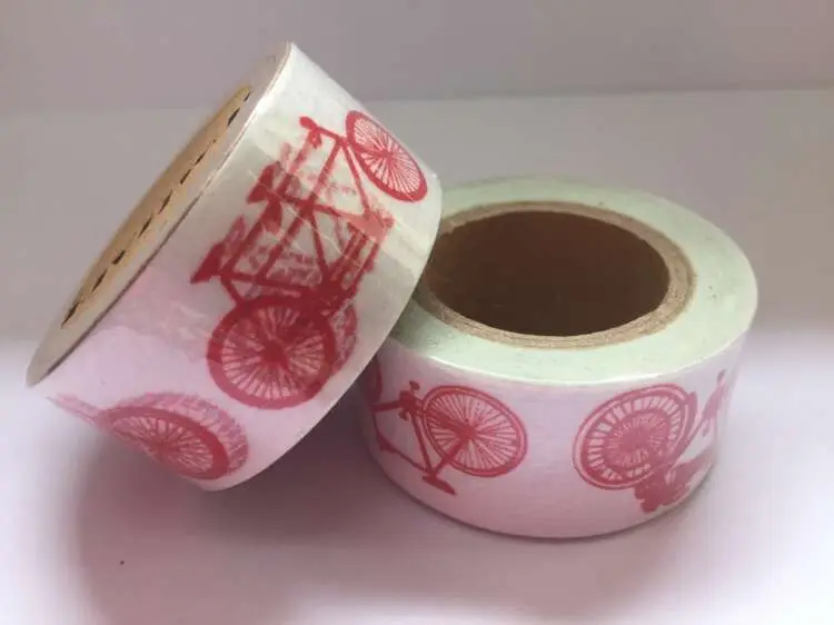 

lovely high quality washi paper tape/20mm*10m red bicycle masking japan washi tape
