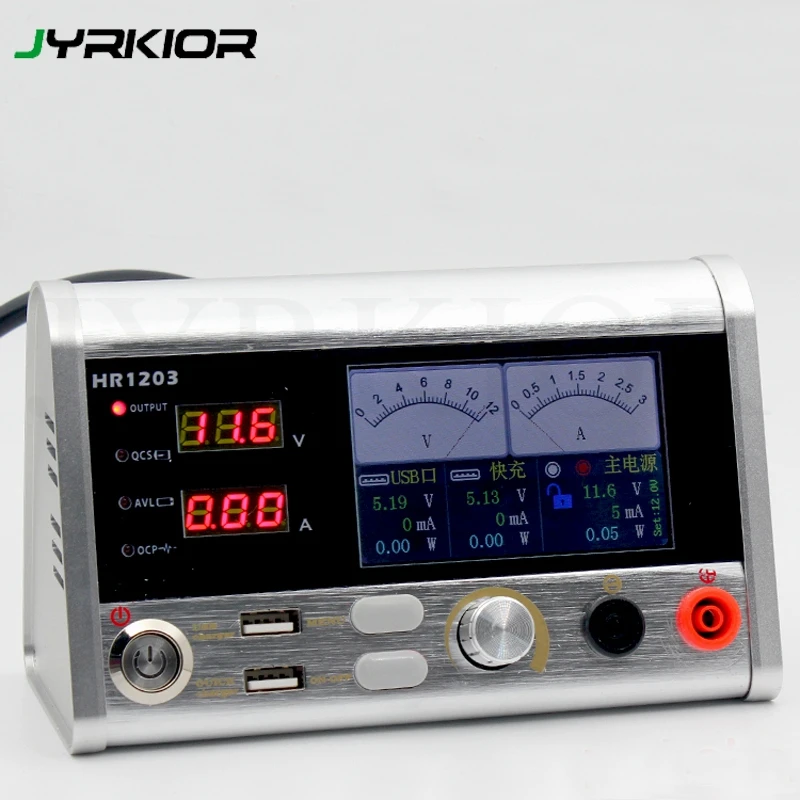 

Jyrkior 12V 3A Intelligent Voltage Regulator Current Power Meter 3A Current Oscilloscope For Cellphone Repairs