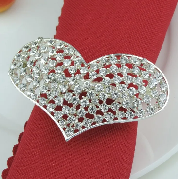 

Marious 100pcs Luxurious alloy Napkin Hotel Wedding Supplies Napkin Ring Plated Diamond Pearl Desktop Decoration Free shipping