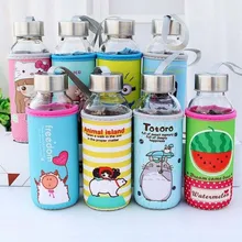 300 мл Толстая стеклянная чашка для воды и чая сок стакан для кофе бутылки с крышкой Сумка чашка для воды кофейные чашки портативный