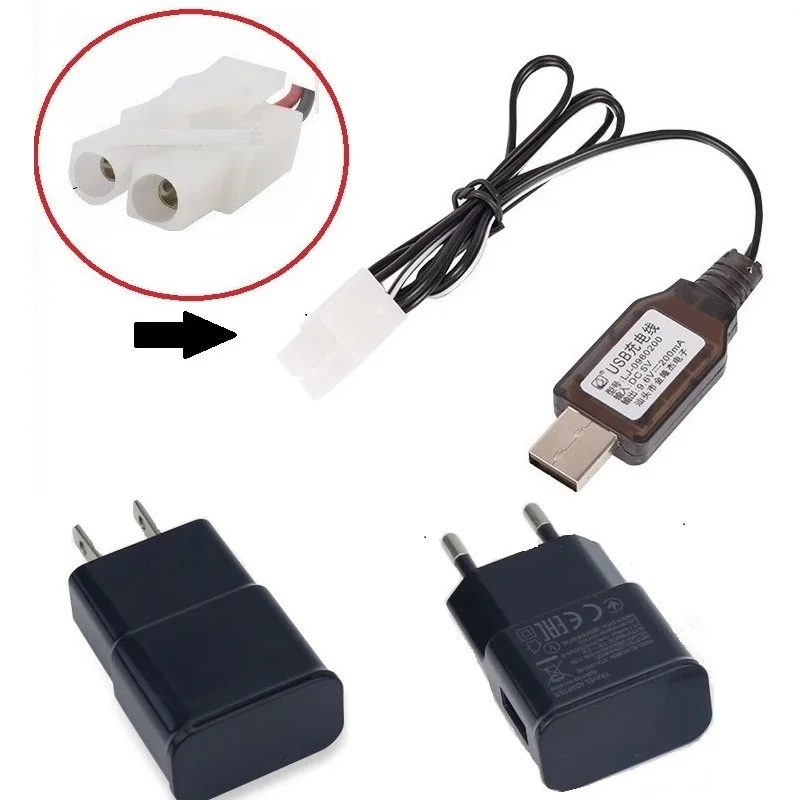 IC 7.2v/9.6V 250mA USB Charger For NiCd NiMH battery pack charger Units For toy RC Car Tank DC 5v 1A-2A KET-2P plug/L6.2-2P plug