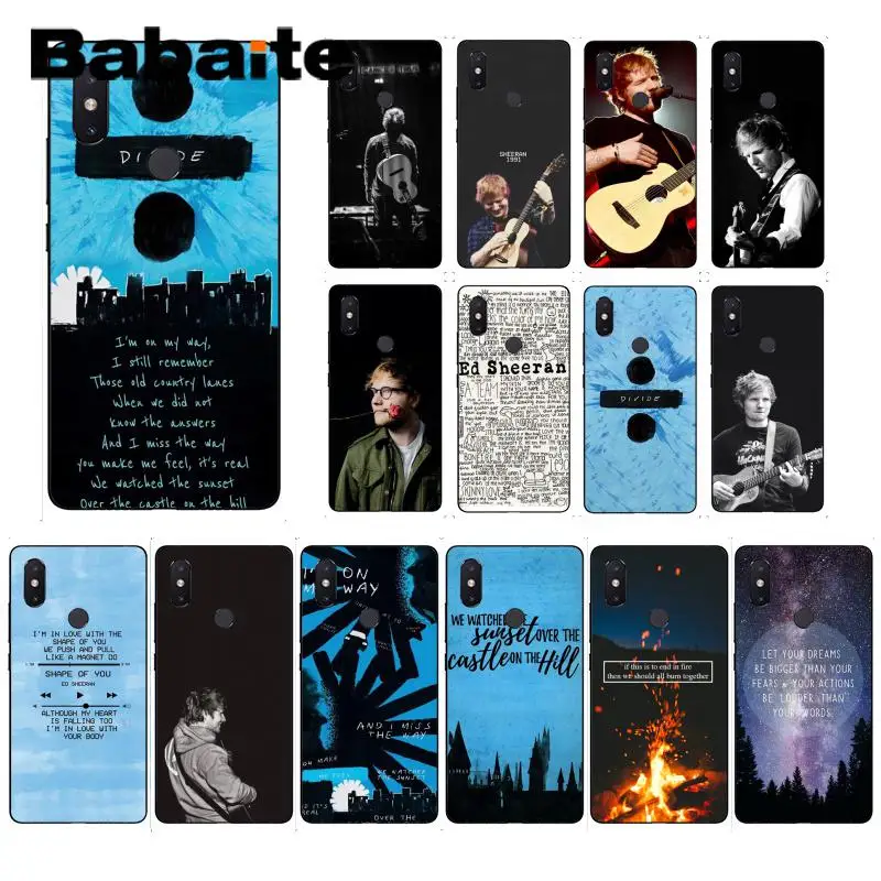 

Babaite Pop Singer Star Ed Sheeran Pattern TPU Soft Phone Case for Xiaomi Mi 6 Mix2 Mix2S Note3 8 8SE Redmi 5 5Plus Note4 4X 5