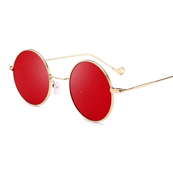 

Fashion Metal Round Sunglasses Women Red Clear Lens Brand Designer Men Women Sun Glasses Shade Stylish Eyeglass UV400