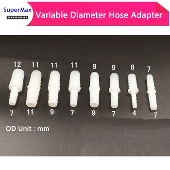 

10pcs Plastic straight-through variable diameter hose adapter 7mm to 7mm 9 to 9mm 11 to 11mm 7 to 9mm