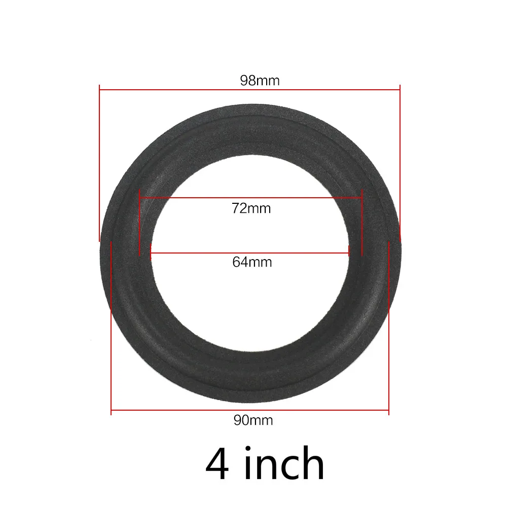 GHXAMP кольцо из вспененного материала для динамика ремонт 2,5 3,5 4 6,5 дюймовая подвеска объемное складное кольцо полный диапазон НЧ динамик Замена 2 шт - Цвет: 4inch