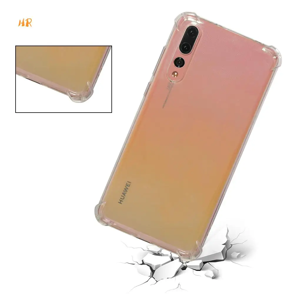 100 шт. прозрачный силиконовый чехол для huawei P20 Lite P20 Pro P20 плюс P10 Lite P8 LITI ясно Гибридный противоударный бампер