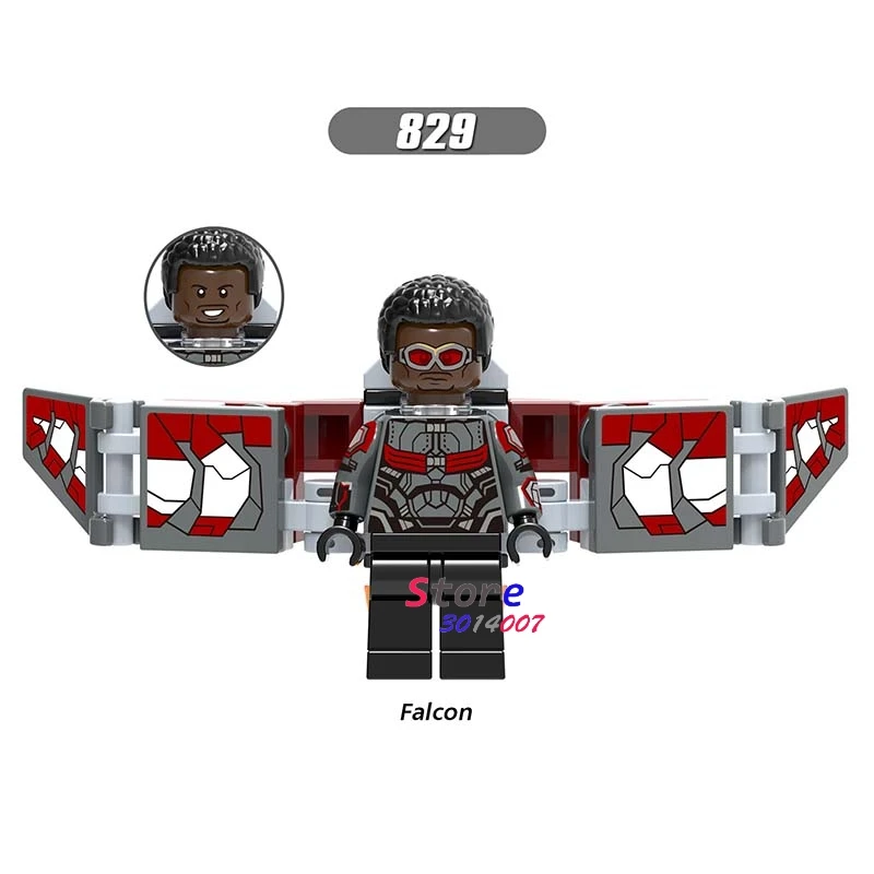

Single Marvel Avengers 3 Infinity War Part 1 Falcon Iron Man Doctor Strange figure Spider Man building blocks toy for children