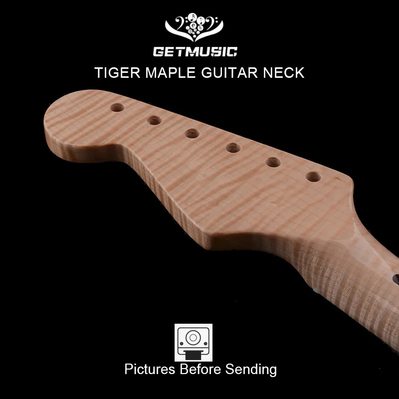Бесплатная доставка 21 лада тигровый клен гитара ремень на гитару Гитара шеи для ST Электрогитары детали для акустической гитары