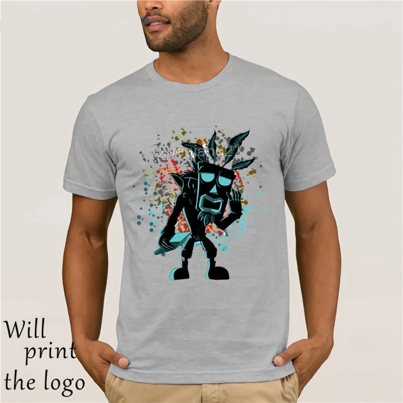 L'eroe e lo Spirito Unisex Uomini Tees Magliette Video gioco Crash Bandicoot Cortex Eroe Spirito Parodia Aku Aku medico T-shirt
