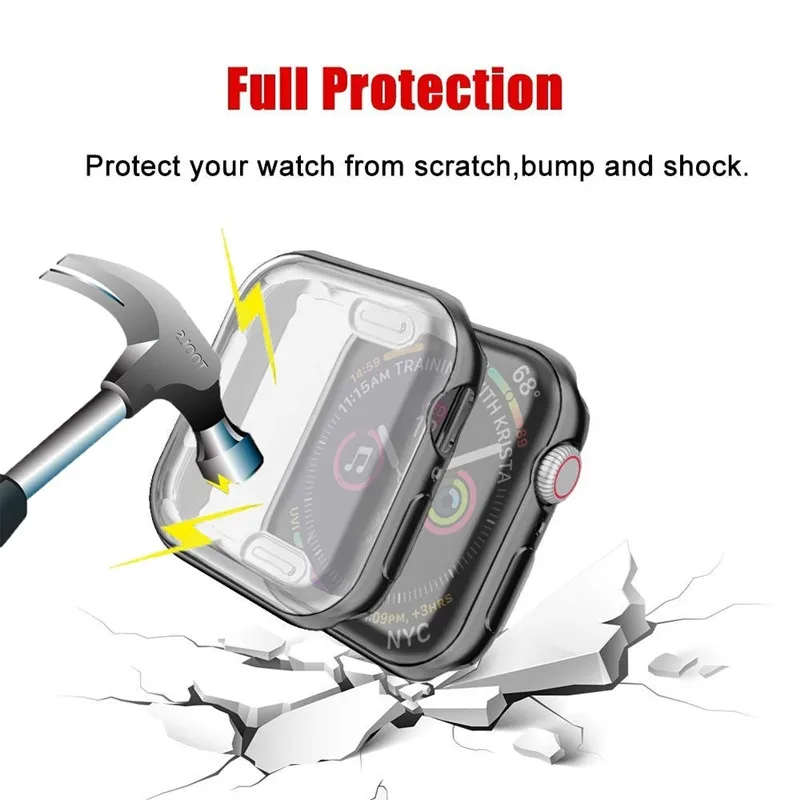 Funda Case for Apple watch 1 2 3 4 Protector Cover Soft Skin Shell for iwatch i watch 1 2 3 4 40 44 38 42 mm Etui Capinhas Coque