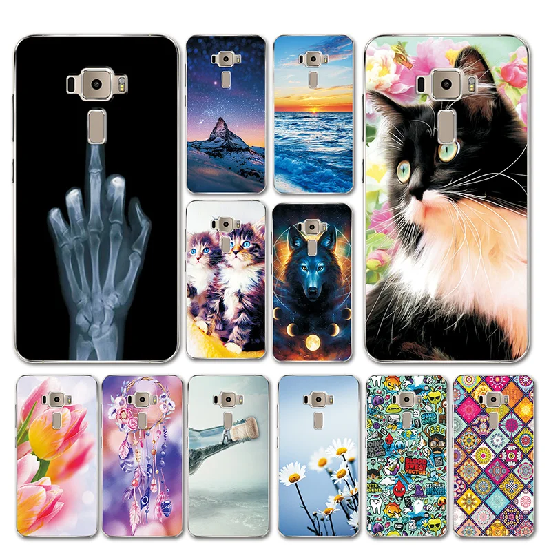 

Beautiful Fundas For ASUS Zenfone 3 ZE552KL 5.5'' Cases Soft TPU Cover Love Heart Phone Shell For Zenfone 3 ZE 552KL Flower Bags