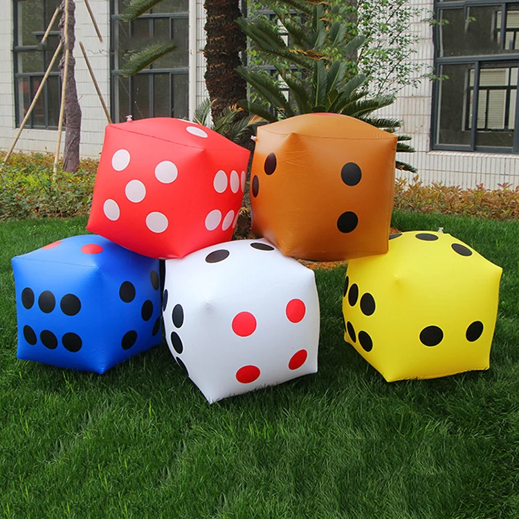 Novelty Inflatable Dice in Blue Garden Outdoor Family Game Beach Toy Party #HA2 