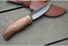 100% Hand Forged High-carbon Steel Small Straight Knife Camping Hunting knives Outdoor Survival Equipment