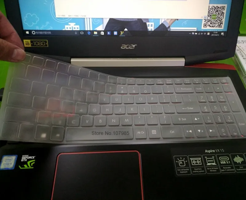 ТПУ чехол для клавиатуры протектор для 15," acer Predator Helios 300 Nitro 5 игровой ноутбук AN515 | Aspire VX 15 VX5-591G V17 VN7-793G
