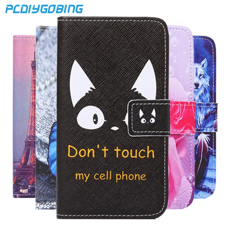 

M6 Note 5.5" Wallet Card Painted Book Stand Flip Leather Case For Meizu M6 Note Wolf Rose Owl Effiel Tower case Cover