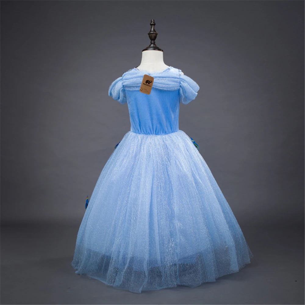 Yeedison Cute Butterfly Girls Dress Summer Kids Elsa Dresses For Girls Cotton Girl Party Princess Dress Cosplay Children Costume (28)