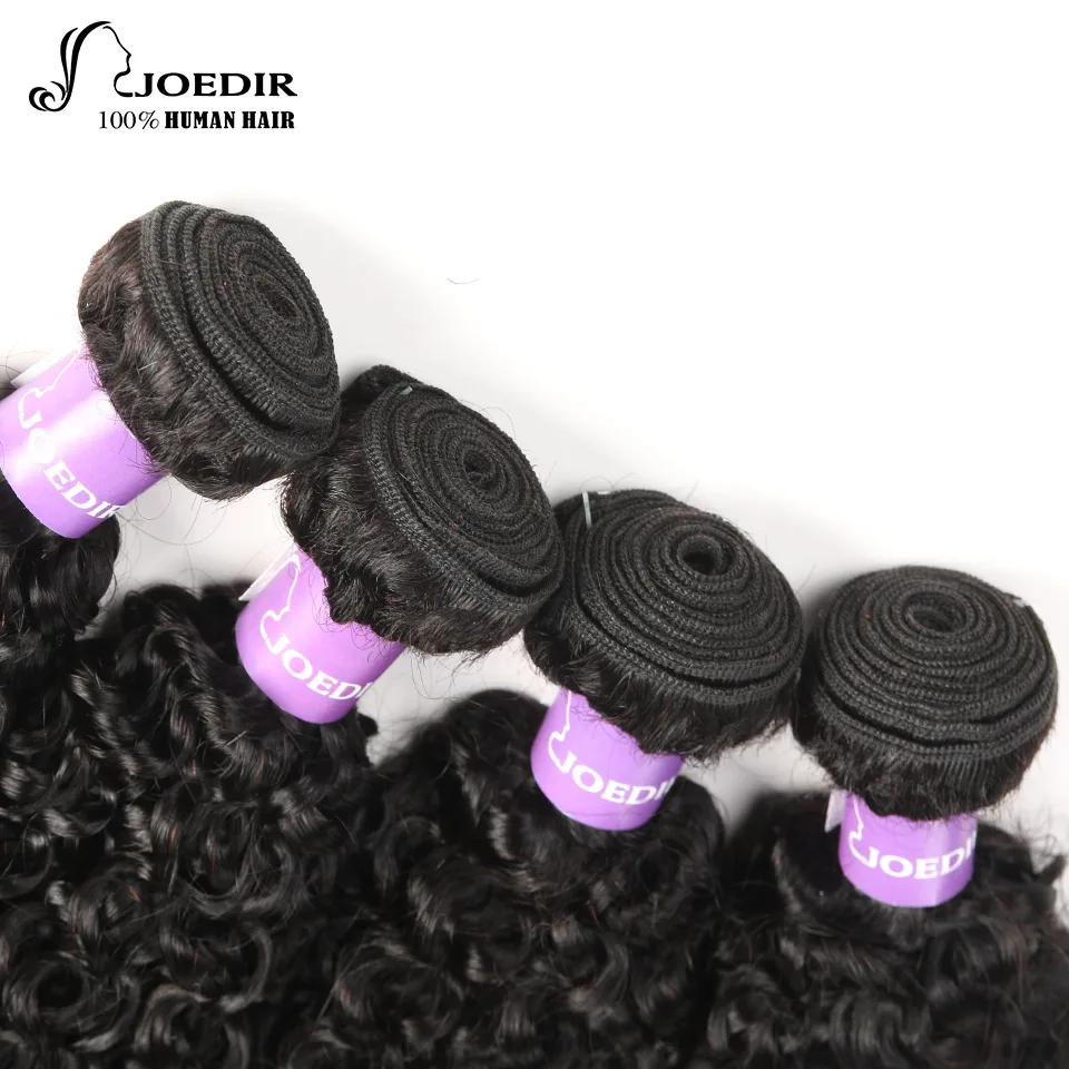 Joedir Kinky Curly Weave Human Hair Bundles with Lace Closure Non-remy Brazilian Hair Weave 4 Bundles with Free Part Closure Joedir Kinky Curly Weave Human Hair Bundles with Lace Closure Non-remy Brazilian Hair Weave 4 Bundles with Free Part Closure