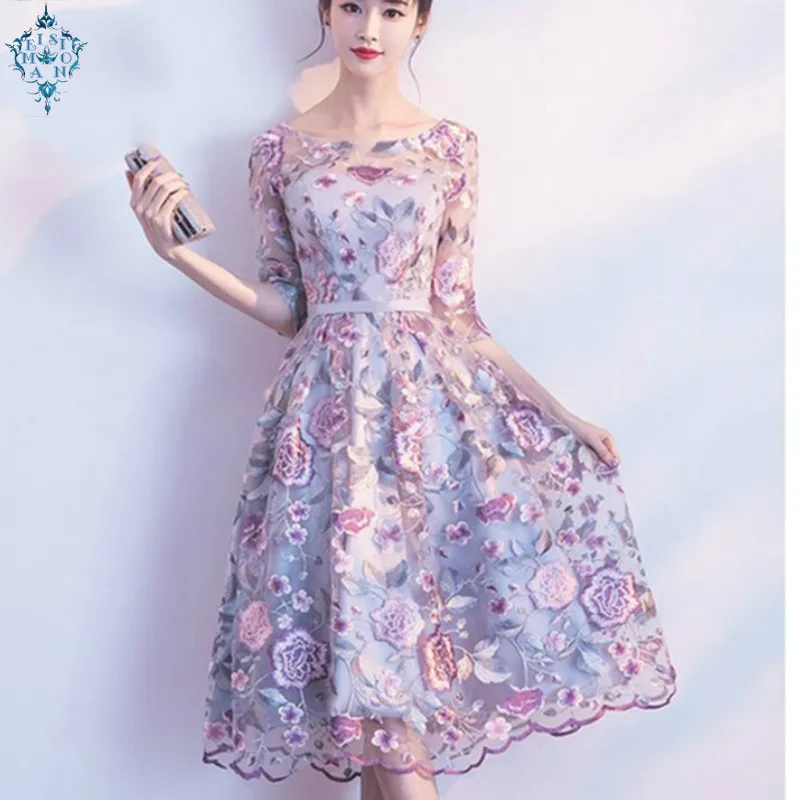 

Ameision O neck Party Gown Long A line Evening dresses 2019 longo robe de soiree vestido de novia abendkl