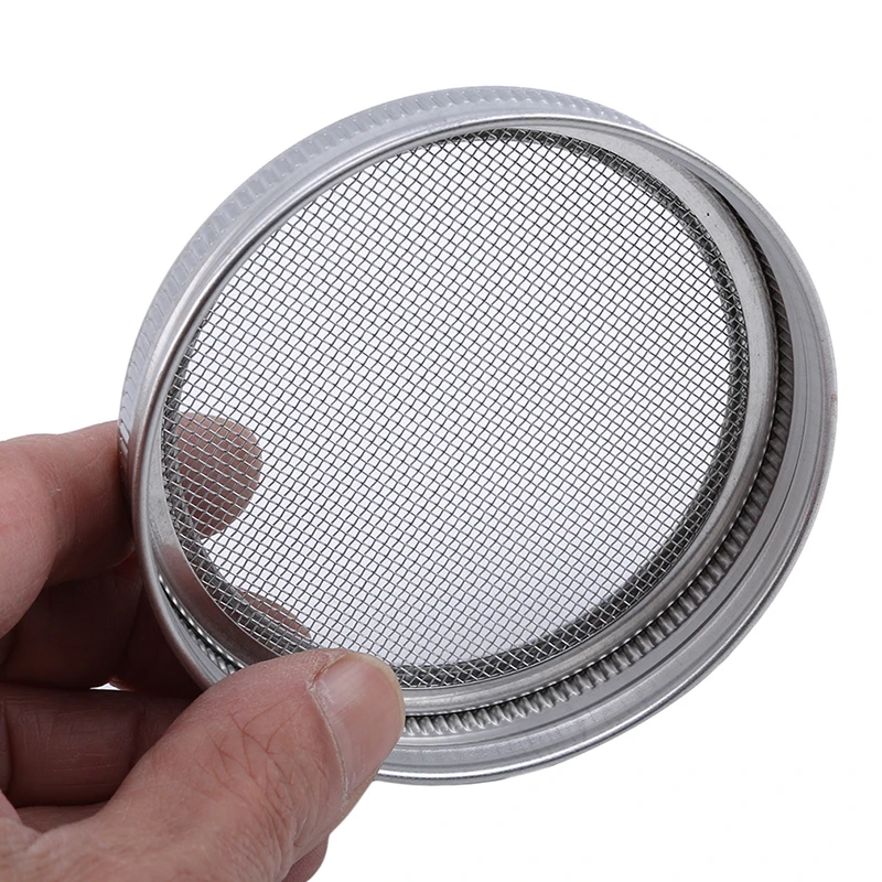 

Stainless Steel Strainer Filter Net Cover Seed Sprouting Screen Sprouting Lids For Round Mouth Canning Jar