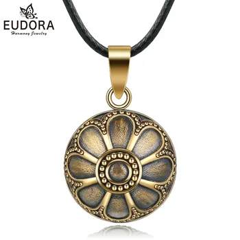 

Eudora 20mm Copper Sunflower Mexican Bola Harmony Chime Ball Pregnancy Baby Pendant Necklace for Women Vintage Jewelry N14NB333