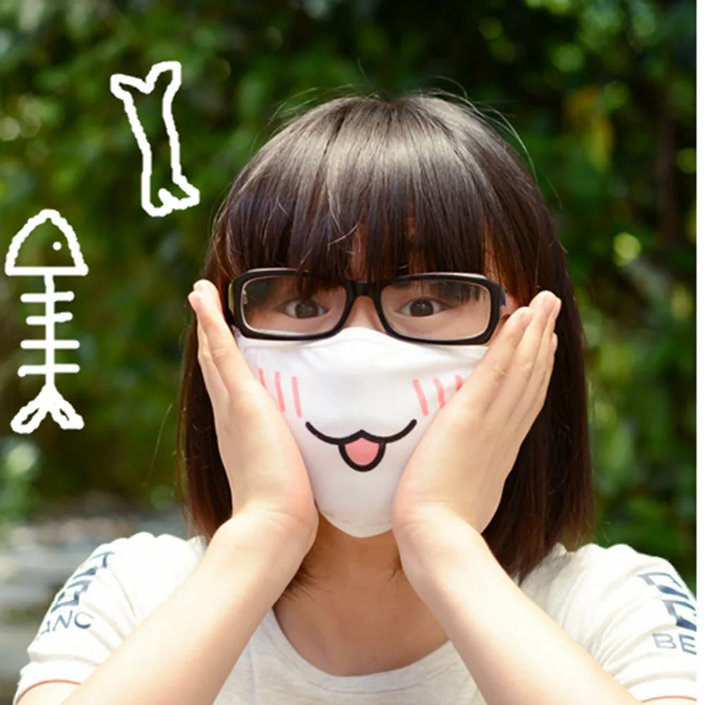 

7 Styles 1 Pcs Cute Anime Emotiction Half Face Mask&Winter Cotton Funny Dust Face Mask For Masquerade/Christmas/Cosplay Supplies