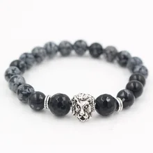 Faitheasy натуральный снег сечение Черное золото просто древнее серебро высокомерие большие бусины браслеты с орнаментами