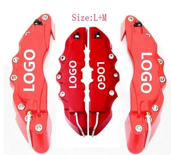 

3set(12pcs) Universal Car Brake Cover Kit Decorative Wheel Cover Front L&Rear M Size 3D Disc Auto Caliper Cover for 18" 19"