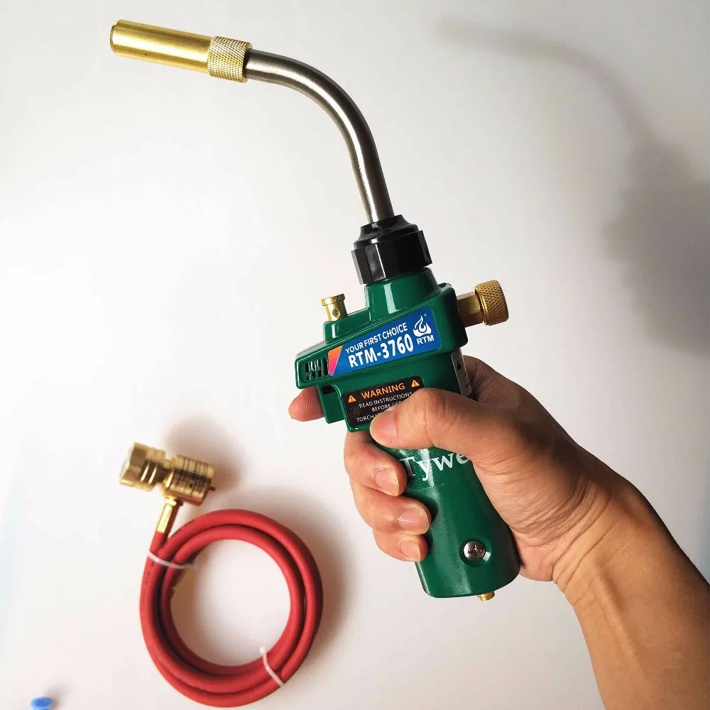 Mapp الغاز حام الشعلة الذاتي الاشتعال الزناد 1.5 m خرطوم البروبان لحام التدفئة شواء HVAC السباكة مجوهرات CGA600 الموقد