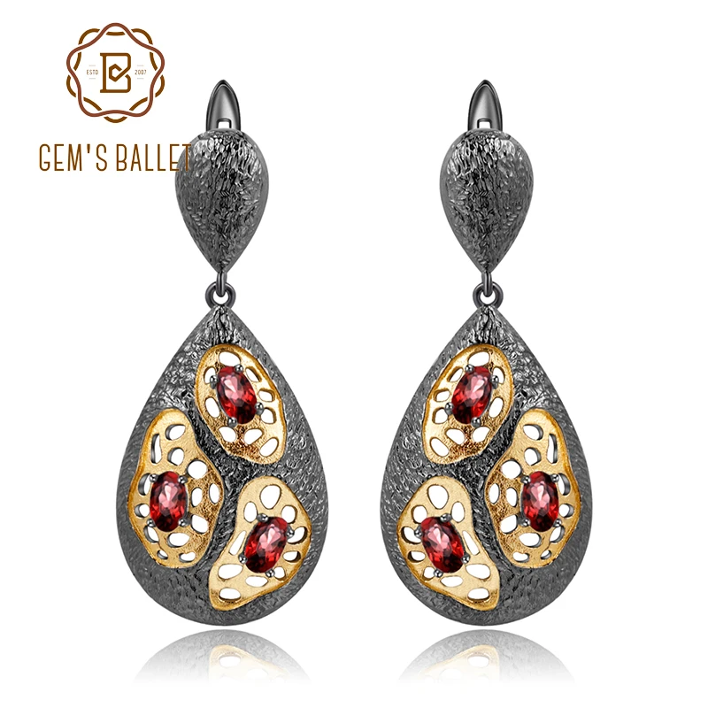 GEM'S BALLET 1.26Ct натуральный родолит Гранат 925 серебро оригинальный ручной работы