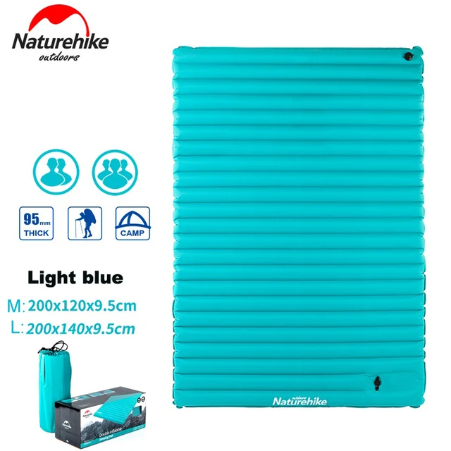 Cheap Naturehike Outdoor Camping Inflatable Sleeping Pad Ultralight Press Type Air Mattress TPU Waterproof Tent Mat NH17T120-U