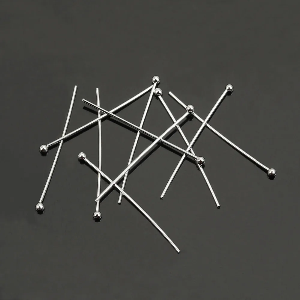 

Doreen Box Lovely 400 PCs Silver color Ball Head Pins Findings 30x0.7mm(21 gauge) (B03979)