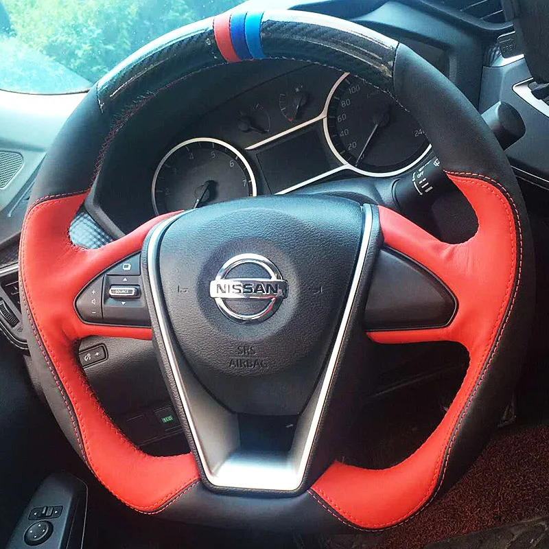 Ручной швейной DIY заказ автомобиля крышка рулевого колеса для Nissan новый Teana синяя