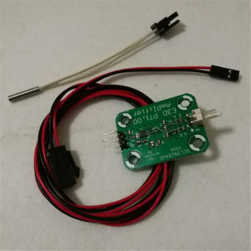  Upgrade Reprap 3D printer PT100 amplifier board+PT100 temperature sensor+cable kit for E3D hot end 