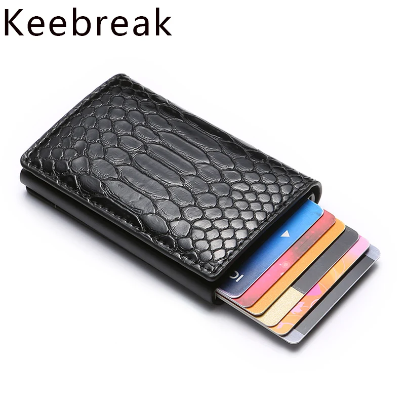 

Rfid Blocking Credit Card Holder Wallet Men Bank Business id Cardholder Metal Case Protector Minimalist Slim Creditcard Bag Mini