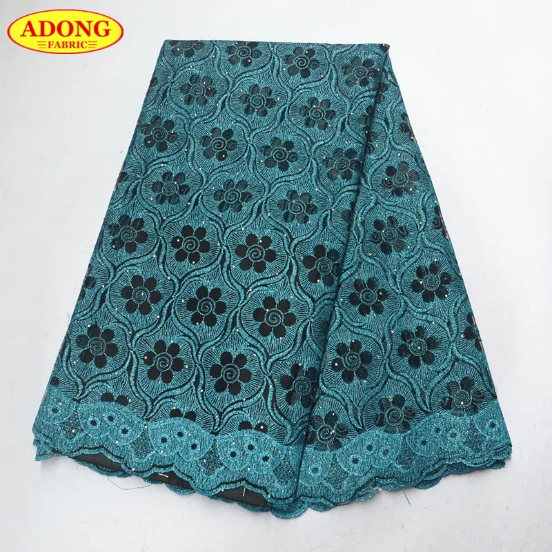 

Latest French net lace fabric embroidered with stones 5 yards/pcs tulle laces popular african mesh lace fabric for party dresses