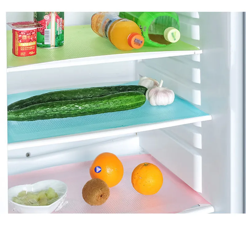 4 Pcs/set Fridge Waterproof Mats Refrigerator Pad Antibacterial