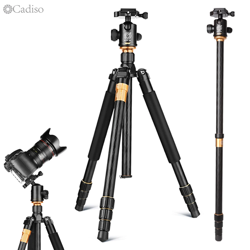 Cadiso Q999 professional Camera Portable Tourism Tripod For SLR Camera Tripod Kit Monopod Stand Ball Head Monopod for SLR Camera